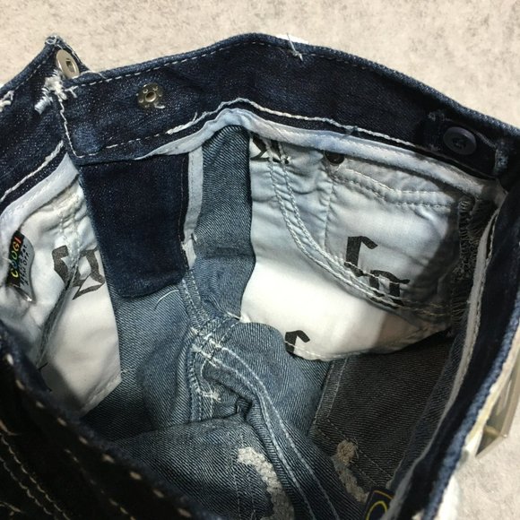 COOGI Limited Edition White Leather Trim Dark Rinse Indigo Denim Jeans Boys 18m - Picture 15 of 16